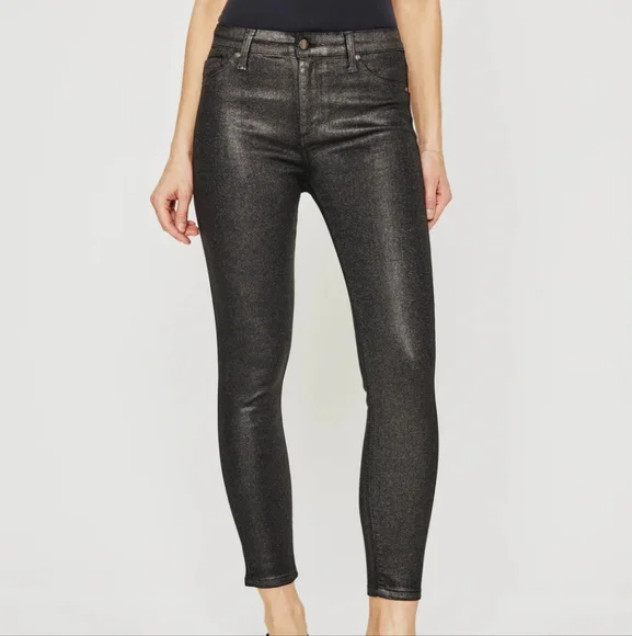 AG Adriano Goldschmied Charcoal High-Rise Skinny Jeans - Picture 2 of 9